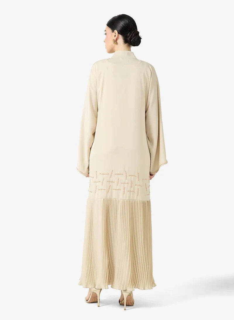 hayas closet  Abaya with pleat details for Women | Best Price UAE